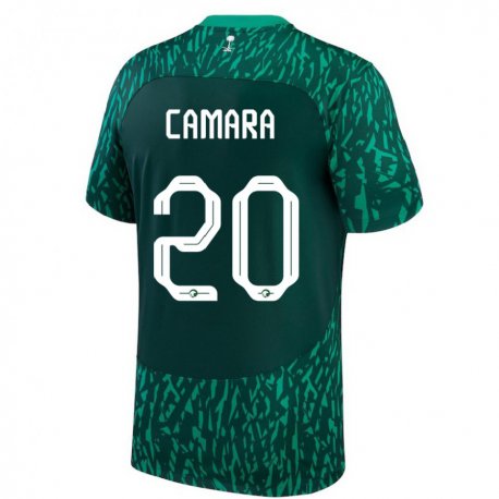 Kandiny Niño Camiseta Arabia Saudita Haroune Camara #20 Verde Oscuro 2ª Equipación 22-24 La Camisa Chile