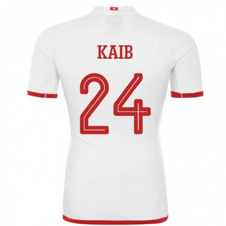 Kandiny Niño Camiseta Túnez Rami Kaib #24 Blanco 2ª Equipación 22-24 La Camisa Chile