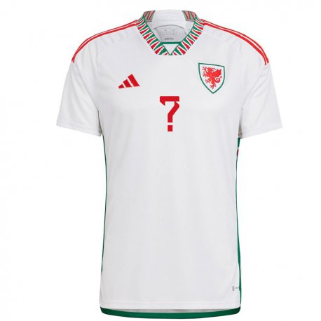 Kandiny Niño Camiseta Gales Su Nombre #0 Blanco 2ª Equipación 22-24 La Camisa Chile