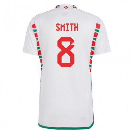 Kandiny Niño Camiseta Gales Matt Smith #8 Blanco 2ª Equipación 22-24 La Camisa Chile