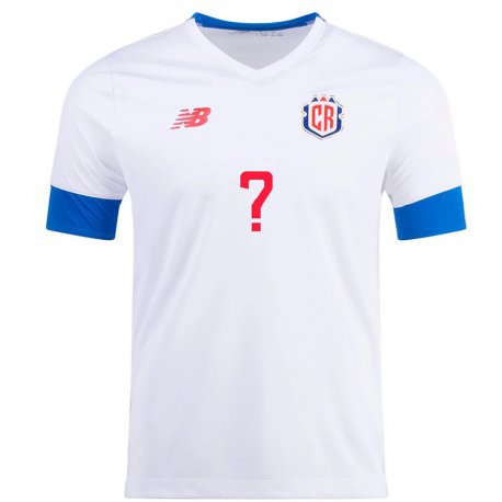 Kandiny Niño Camiseta Costa Rica Su Nombre #0 Blanco 2ª Equipación 22-24 La Camisa Chile
