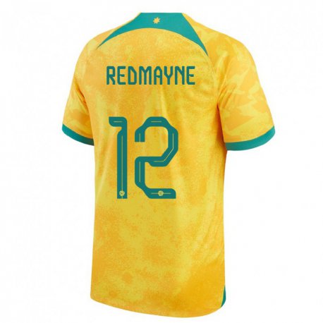 Kandiny Hombre Camiseta Australia Andrew Redmayne #12 Dorado 1ª Equipación 22-24 La Camisa Chile