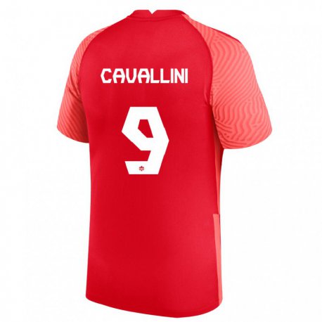 Kandiny Hombre Camiseta Canadá Lucas Cavallini #9 Rojo 1ª Equipación 22-24 La Camisa Chile