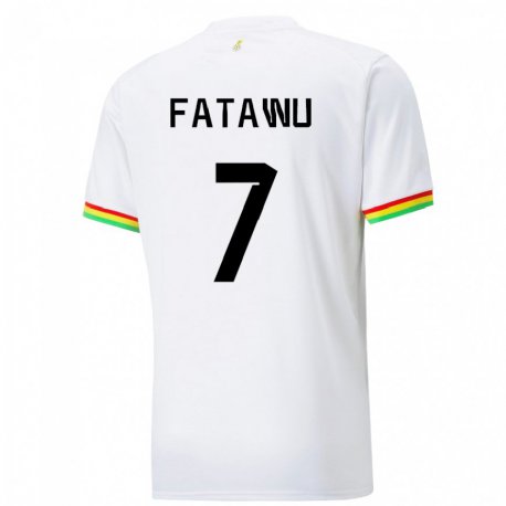 Kandiny Hombre Camiseta Ghana Issahaku Fatawu #7 Blanco 1ª Equipación 22-24 La Camisa Chile