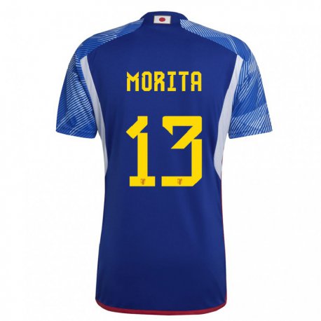 Kandiny Hombre Camiseta Japón Hidemasa Morita #13 Azul Real 1ª Equipación 22-24 La Camisa Chile
