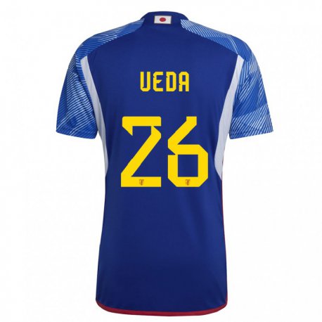 Kandiny Hombre Camiseta Japón Ayase Ueda #26 Azul Real 1ª Equipación 22-24 La Camisa Chile