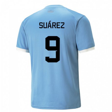 Kandiny Hombre Camiseta Uruguay Luis Suarez #9 Azul 1ª Equipación 22-24 La Camisa Chile