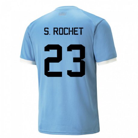 Kandiny Hombre Camiseta Uruguay Sergio Rochet #23 Azul 1ª Equipación 22-24 La Camisa Chile