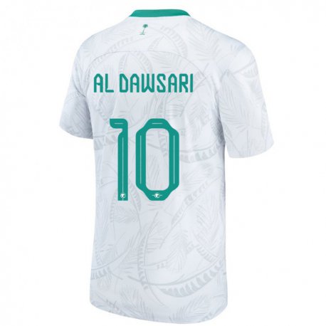 Kandiny Hombre Camiseta Arabia Saudita Salem Al Dawsari #10 Blanco 1ª Equipación 22-24 La Camisa Chile