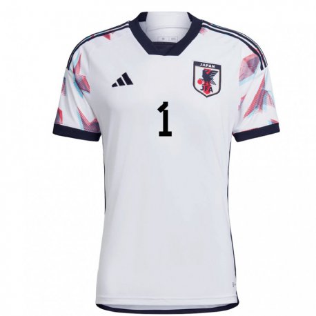 Kandiny Hombre Camiseta Japón Eiji Kawashima #1 Blanco 2ª Equipación 22-24 La Camisa Chile