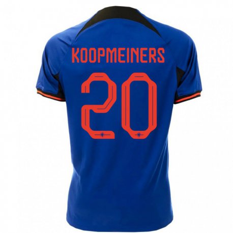 Kandiny Hombre Camiseta Países Bajos Teun Koopmeiners #20 Azul Real 2ª Equipación 22-24 La Camisa Chile
