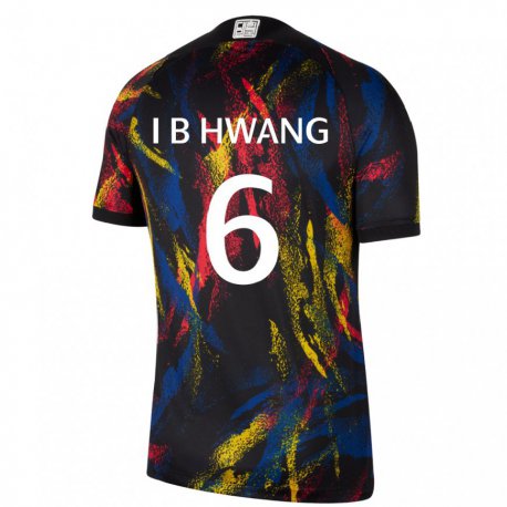 Kandiny Hombre Camiseta Corea Del Sur In-beom Hwang #6 Multicolores 2ª Equipación 22-24 La Camisa Chile