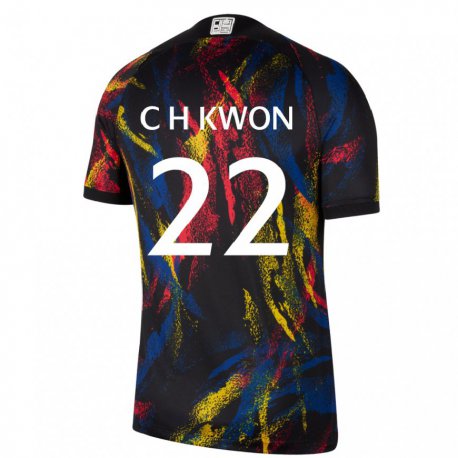 Kandiny Hombre Camiseta Corea Del Sur Chang-hoon Kwon #22 Multicolores 2ª Equipación 22-24 La Camisa Chile