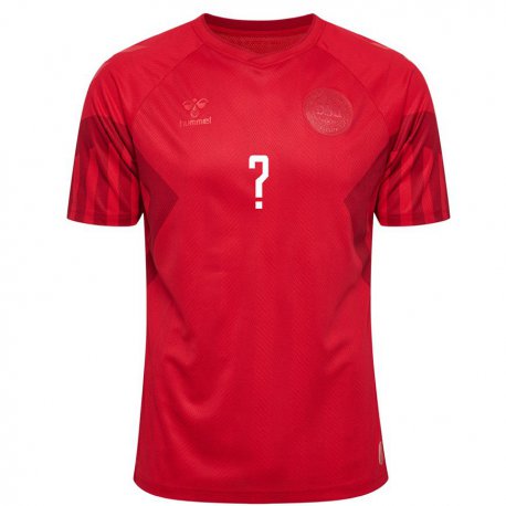 Kandiny Mujer Camiseta Dinamarca Su Nombre #0 Rojo 1ª Equipación 22-24 La Camisa Chile