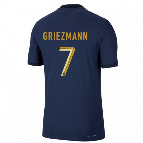 Kandiny Mujer Camiseta Francia Antoine Griezmann #7 Azul Marino 1ª Equipación 22-24 La Camisa Chile