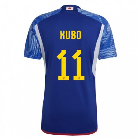 Kandiny Mujer Camiseta Japón Takefusa Kubo #11 Azul Real 1ª Equipación 22-24 La Camisa Chile