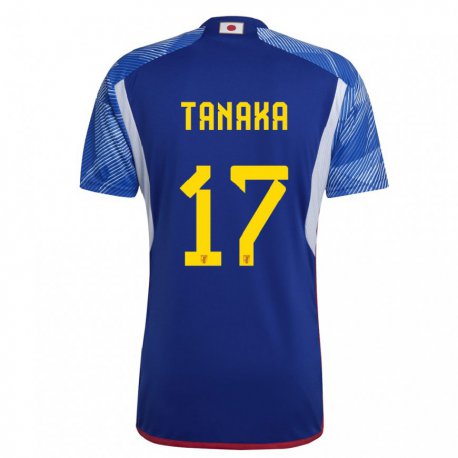 Kandiny Mujer Camiseta Japón Ao Tanaka #17 Azul Real 1ª Equipación 22-24 La Camisa Chile