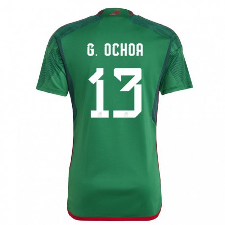 Kandiny Mujer Camiseta México Guillermo Ochoa #13 Verde 1ª Equipación 22-24 La Camisa Chile