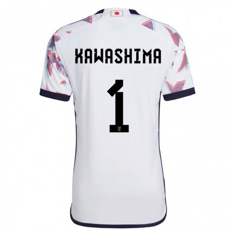 Kandiny Mujer Camiseta Japón Eiji Kawashima #1 Blanco 2ª Equipación 22-24 La Camisa Chile