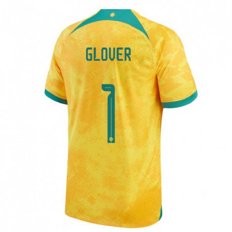 Kandiny Niño Camiseta Australia Thomas Glover #1 Dorado 1ª Equipación 22-24 La Camisa Chile