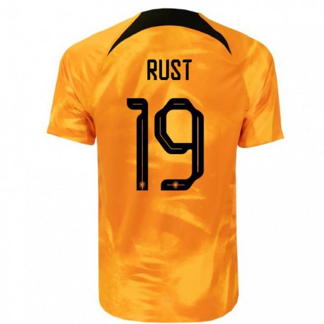 Kandiny Niño Camiseta Países Bajos Fabiano Rust #19 Naranja Láser 1ª Equipación 22-24 La Camisa Chile