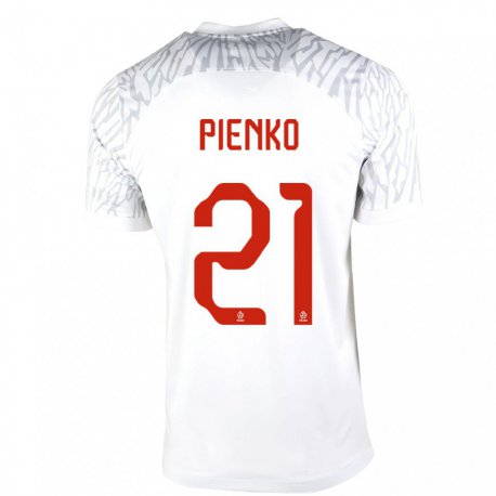 Kandiny Niño Camiseta Polonia Tomasz Pienko #21 Blanco 1ª Equipación 22-24 La Camisa Chile