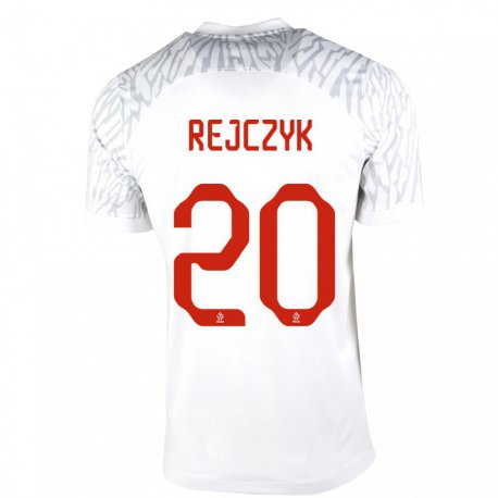 Kandiny Niño Camiseta Polonia Filip Rejczyk #20 Blanco 1ª Equipación 22-24 La Camisa Chile