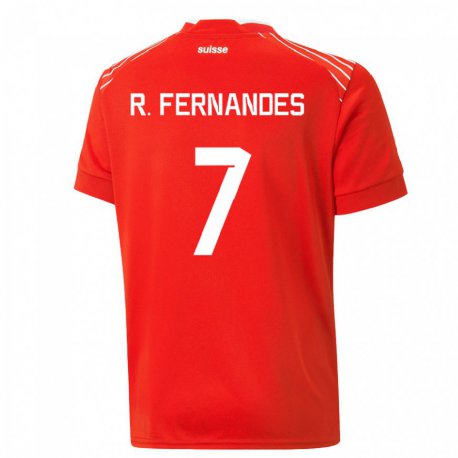 Kandiny Niño Camiseta Suiza Ronaldo Dantas Fernandes #7 Rojo 1ª Equipación 22-24 La Camisa Chile