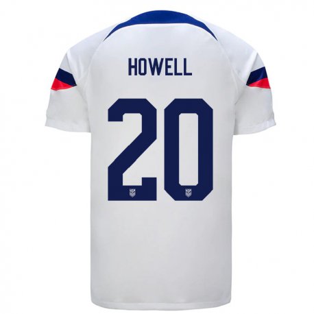Kandiny Niño Camiseta Estados Unidos Jaelin Howell #20 Blanco 1ª Equipación 22-24 La Camisa Chile