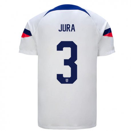 Kandiny Niño Camiseta Estados Unidos Sawyer Jura #3 Blanco 1ª Equipación 22-24 La Camisa Chile
