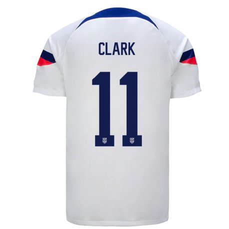 Kandiny Niño Camiseta Estados Unidos Caden Clark #11 Blanco 1ª Equipación 22-24 La Camisa Chile