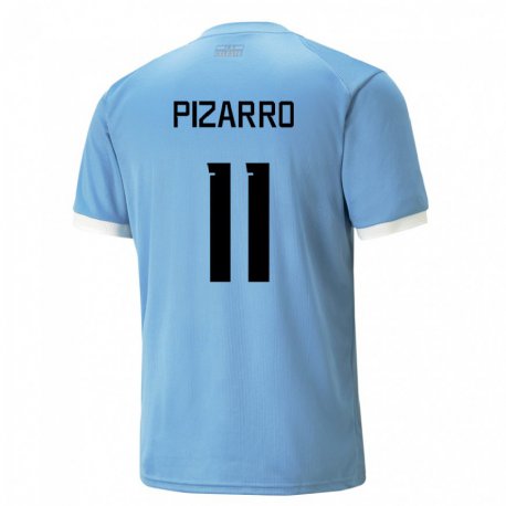 Kandiny Niño Camiseta Uruguay Esperanza Pizarro #11 Azul 1ª Equipación 22-24 La Camisa Chile