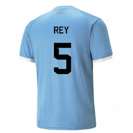 Kandiny Niño Camiseta Uruguay Rodrigo Rey #5 Azul 1ª Equipación 22-24 La Camisa Chile