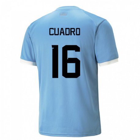 Kandiny Niño Camiseta Uruguay Alexis Cuadro #16 Azul 1ª Equipación 22-24 La Camisa Chile