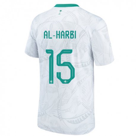 Kandiny Niño Camiseta Arabia Saudita Mashael Al Harbi #15 Blanco 1ª Equipación 22-24 La Camisa Chile