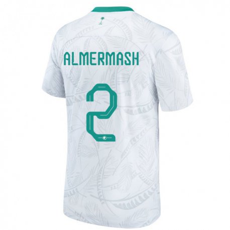 Kandiny Niño Camiseta Arabia Saudita Oama Almermash #2 Blanco 1ª Equipación 22-24 La Camisa Chile