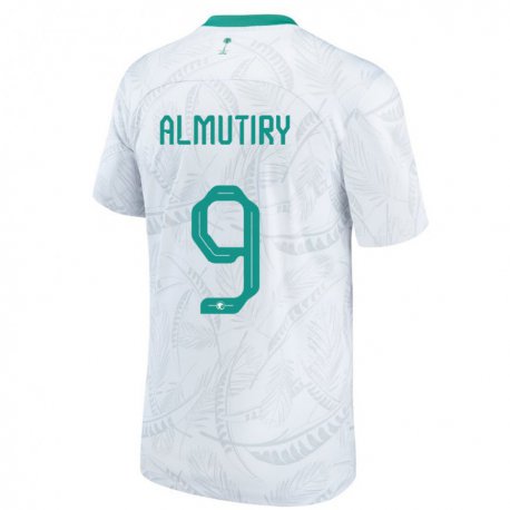 Kandiny Niño Camiseta Arabia Saudita Saad Almutiry #9 Blanco 1ª Equipación 22-24 La Camisa Chile