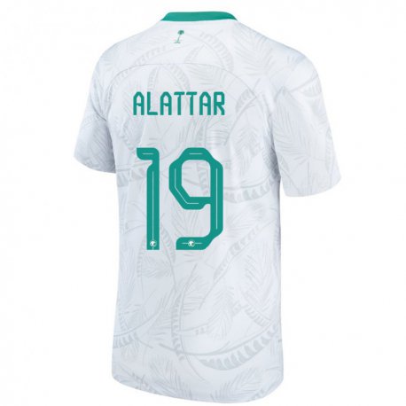 Kandiny Niño Camiseta Arabia Saudita Ramiz Alattar #19 Blanco 1ª Equipación 22-24 La Camisa Chile