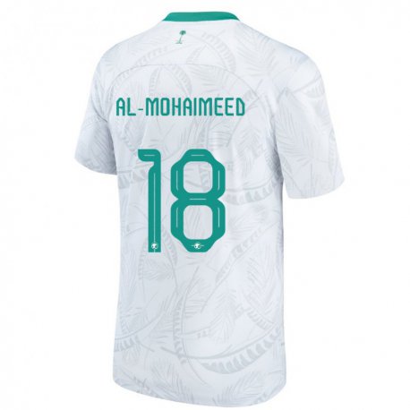 Kandiny Niño Camiseta Arabia Saudita Samer Al Mohaimeed #18 Blanco 1ª Equipación 22-24 La Camisa Chile