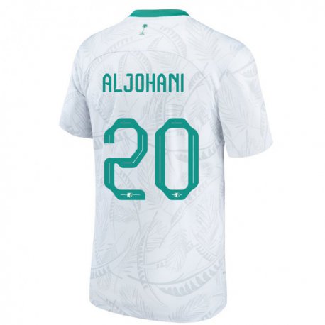 Kandiny Niño Camiseta Arabia Saudita Ziyad Aljohani #20 Blanco 1ª Equipación 22-24 La Camisa Chile