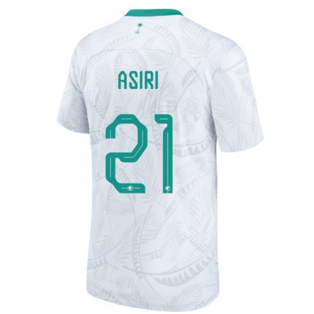 Kandiny Niño Camiseta Arabia Saudita Haitham Asiri #21 Blanco 1ª Equipación 22-24 La Camisa Chile