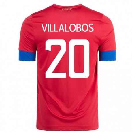 Kandiny Niño Camiseta Costa Rica Fabiola Villalobos #20 Rojo 1ª Equipación 22-24 La Camisa Chile