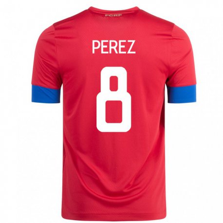 Kandiny Niño Camiseta Costa Rica Creichel Perez #8 Rojo 1ª Equipación 22-24 La Camisa Chile