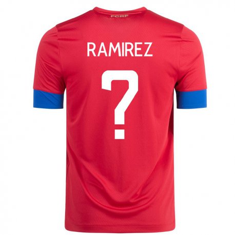 Kandiny Niño Camiseta Costa Rica Walter Ramirez #0 Rojo 1ª Equipación 22-24 La Camisa Chile
