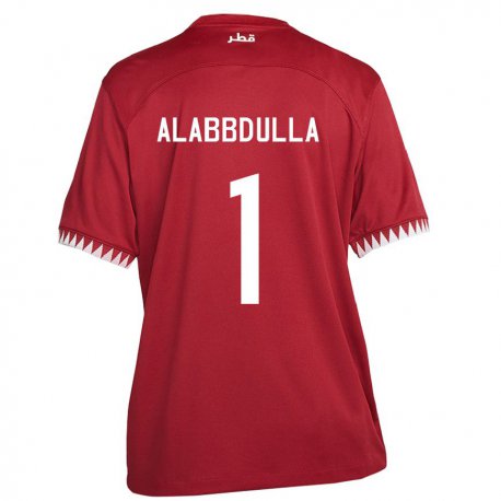 Kandiny Niño Camiseta Catar Latifa Alabbdulla #1 Granate 1ª Equipación 22-24 La Camisa Chile