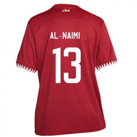 Kandiny Niño Camiseta Catar Zahra Al Naimi #13 Granate 1ª Equipación 22-24 La Camisa Chile