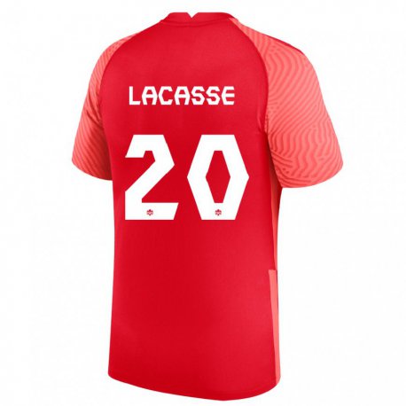 Kandiny Niño Camiseta Canadá Cloe Lacasse #20 Rojo 1ª Equipación 22-24 La Camisa Chile