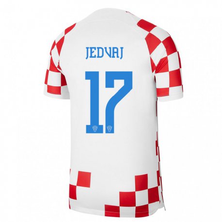 Kandiny Niño Camiseta Croacia Karla Jedvaj #17 Rojo Blanco 1ª Equipación 22-24 La Camisa Chile
