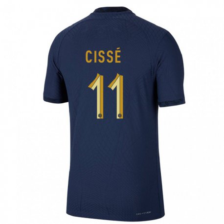 Kandiny Niño Camiseta Francia Lamine Cisse #11 Azul Marino 1ª Equipación 22-24 La Camisa Chile