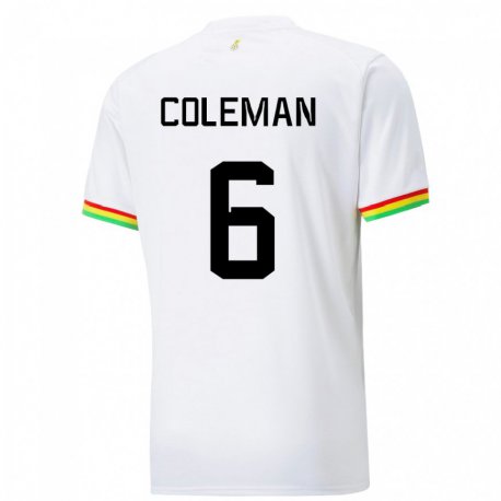 Kandiny Niño Camiseta Ghana Ellen Coleman #6 Blanco 1ª Equipación 22-24 La Camisa Chile